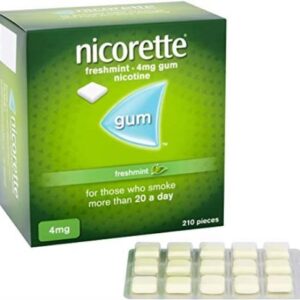Nicorette 4mg 210 Chicles Sabor Menta